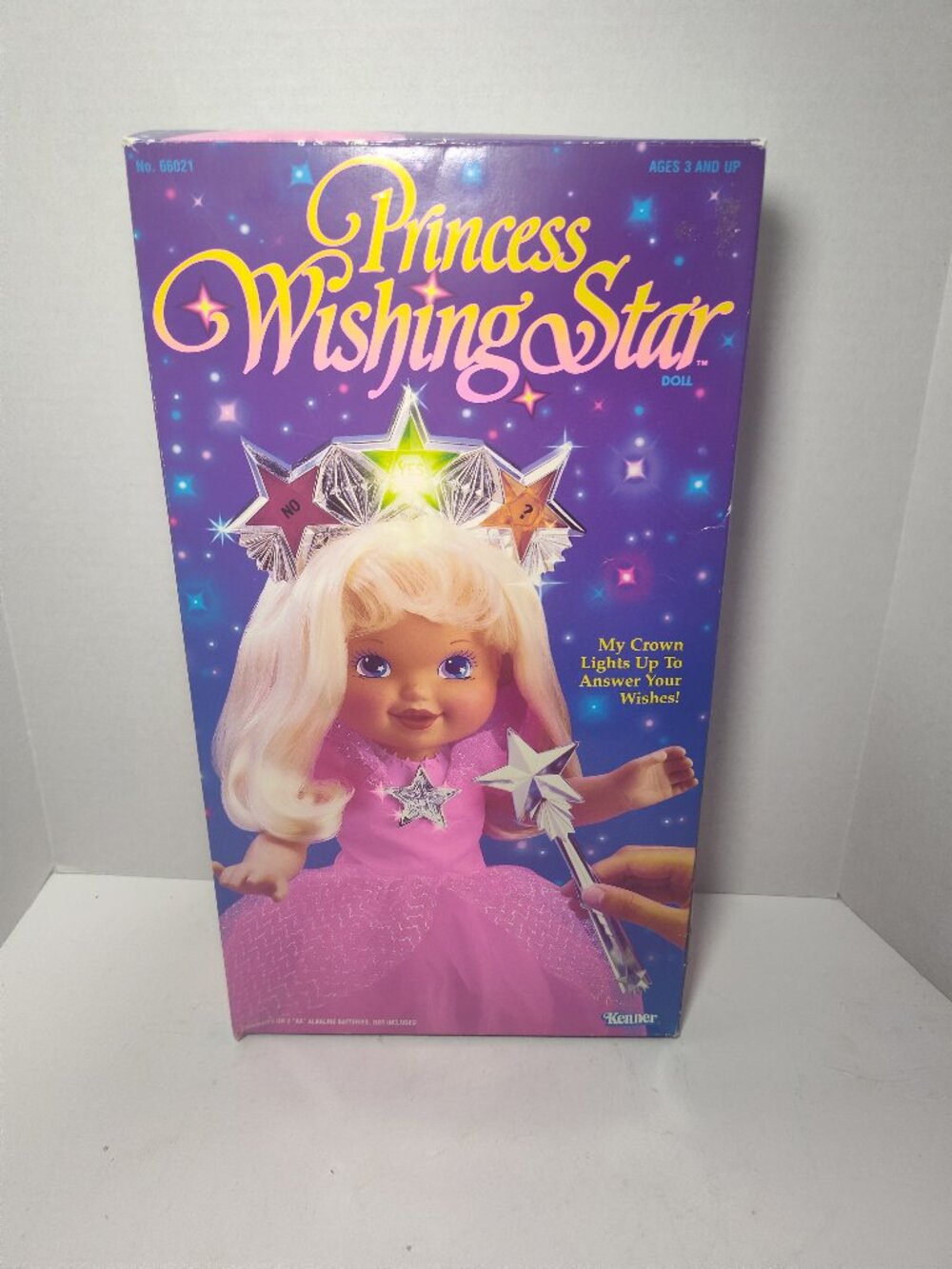 Kenner Princess Wishing Star Doll 1994 Working w/ Wand & Box Tested Lights Up
